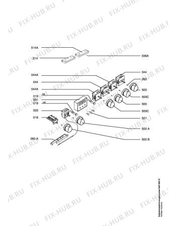 Взрыв-схема плиты (духовки) Juno JEH2530 W - Схема узла Functional parts 267